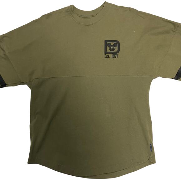 Disney Parks Walt Disney World Olive Army Green Spirit Jersey Size Small - Picture 2 of 7